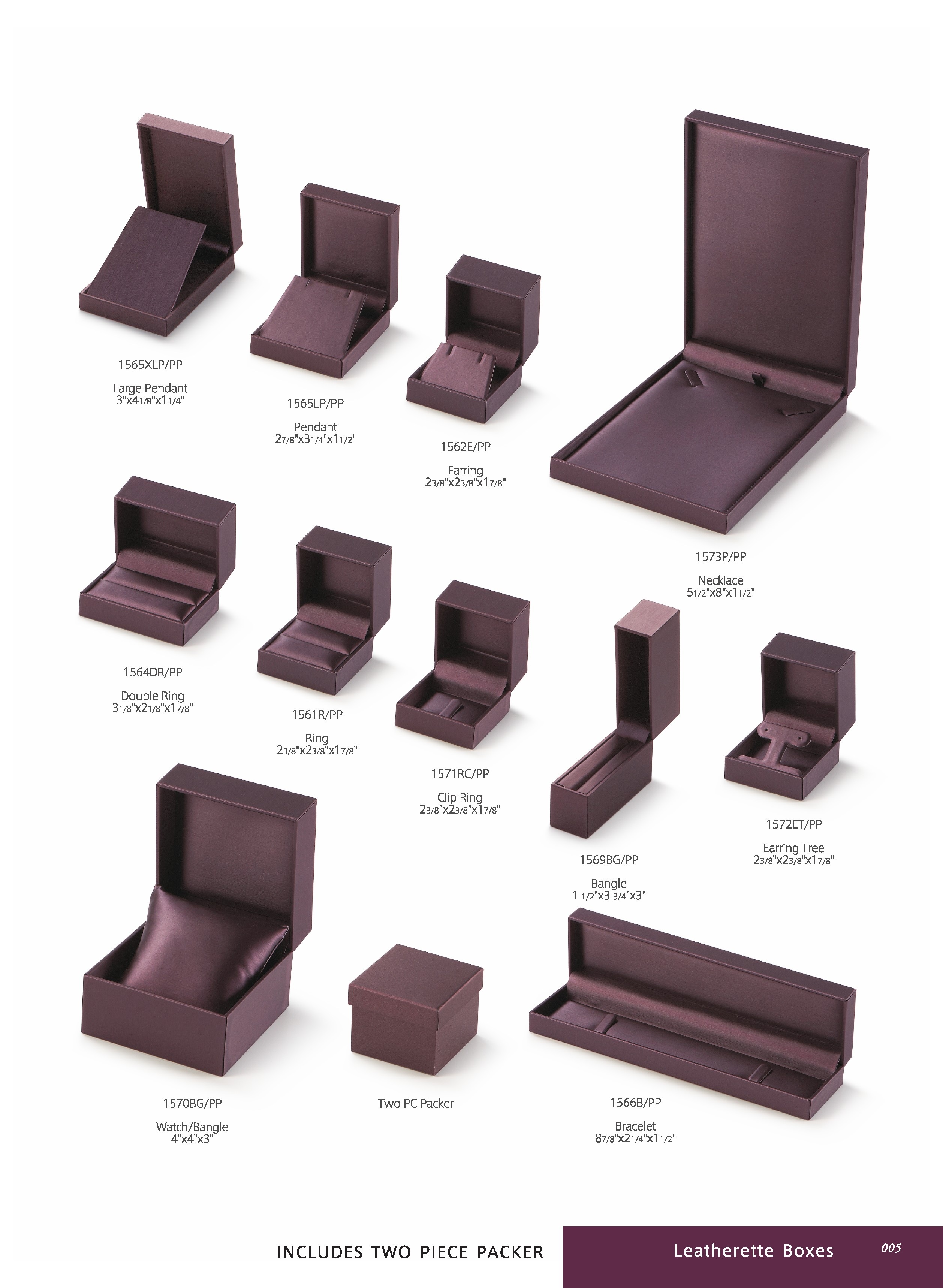 Purple Leatherette Box Collection