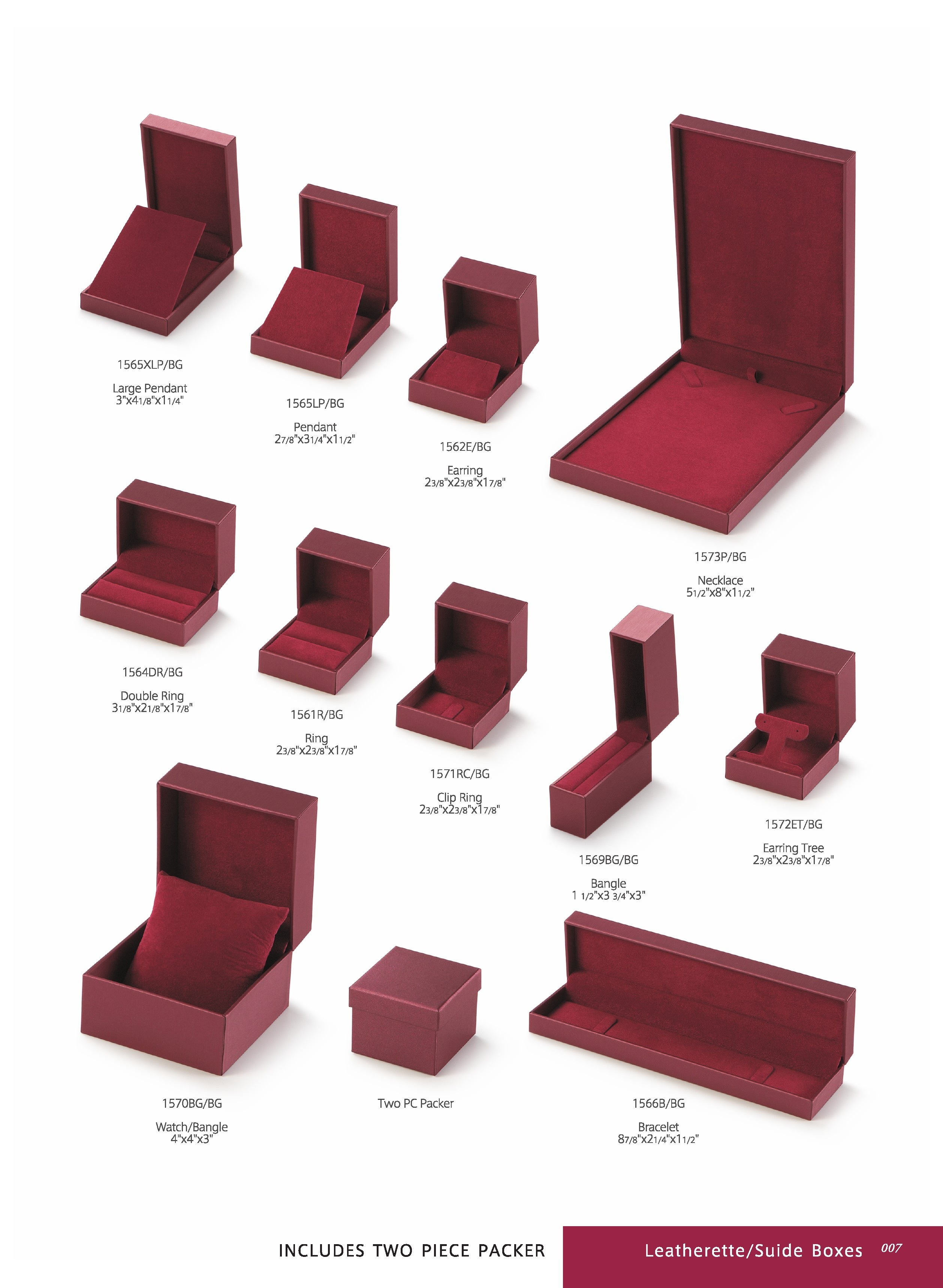 Burgundy Leatherette Box Collection