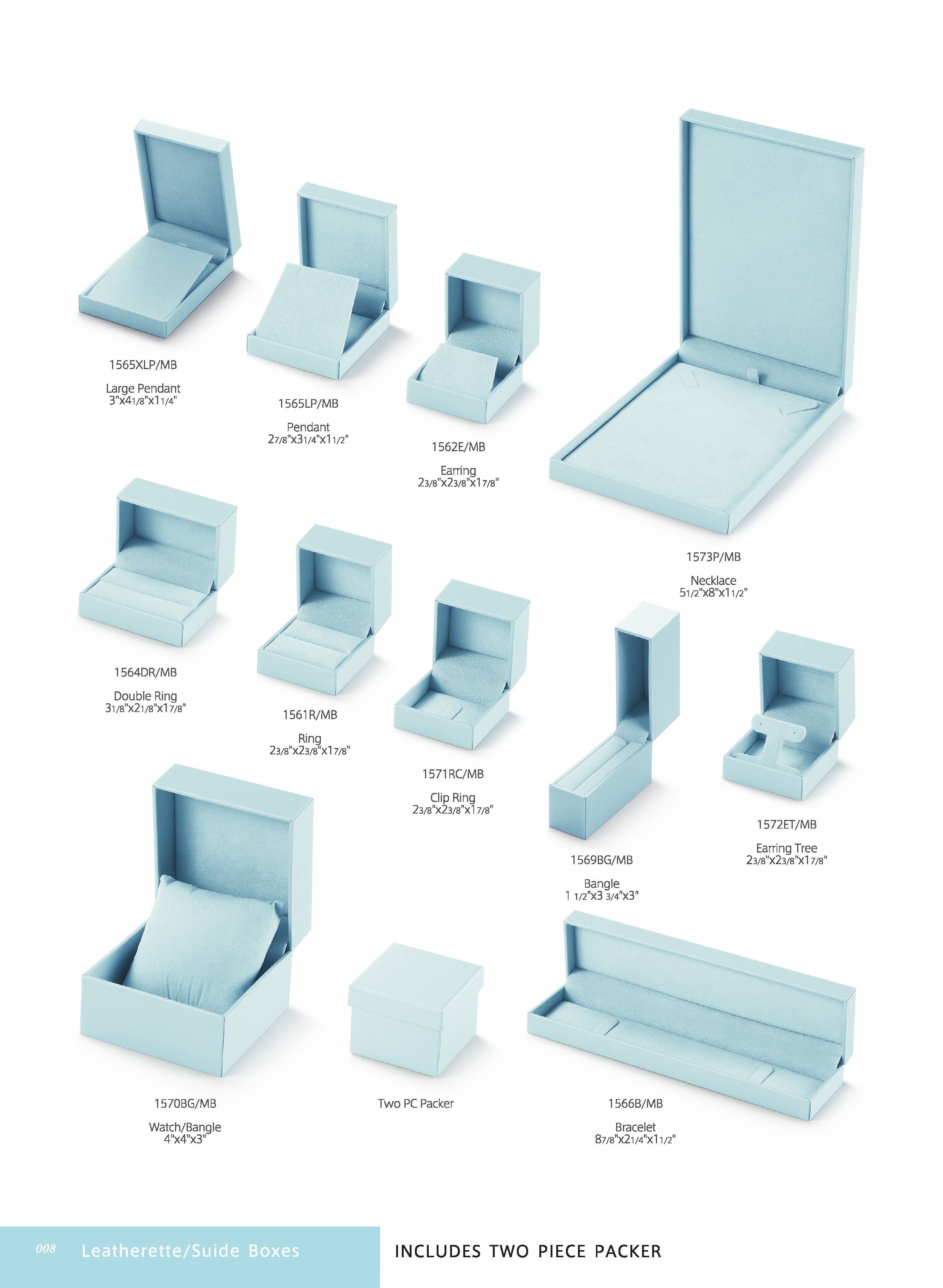 Light Blue Leatherette Box Collection