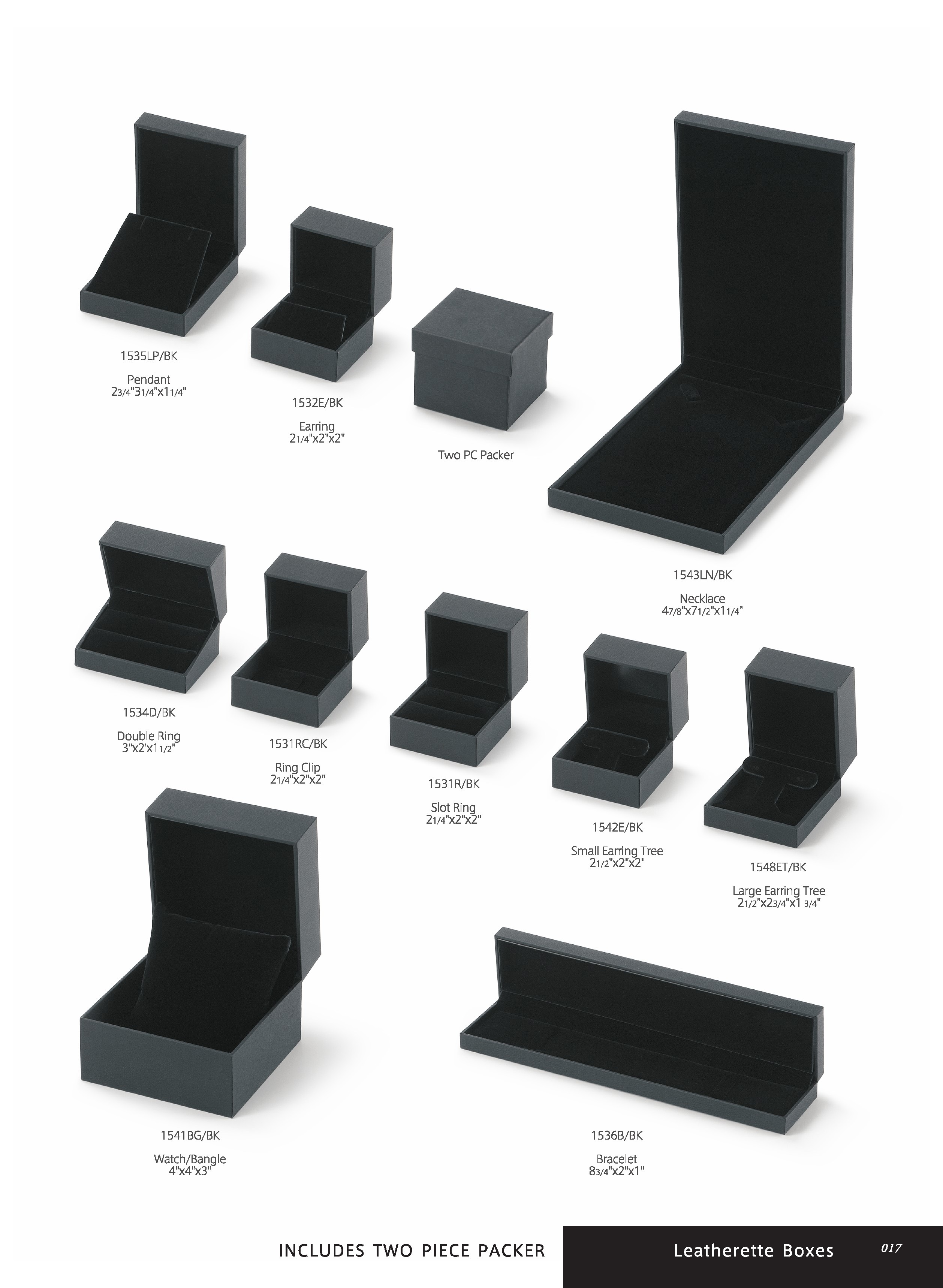 Black Textured Leatherette Box Collection