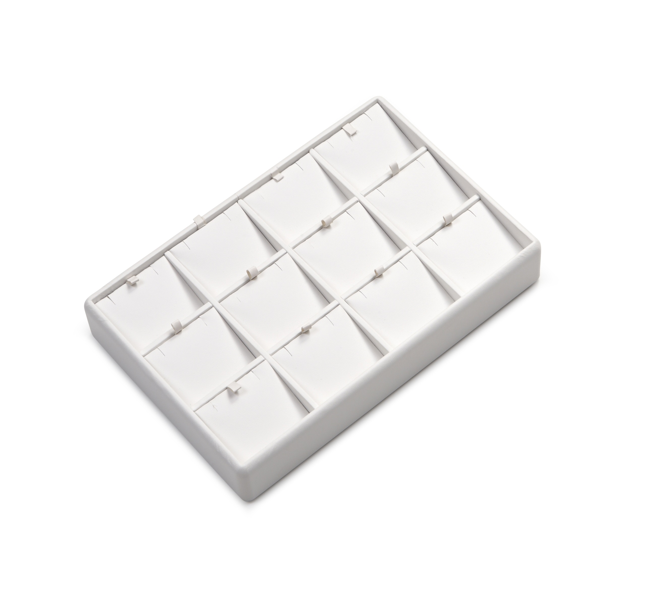 White Leatherette 12 Pendant Tray