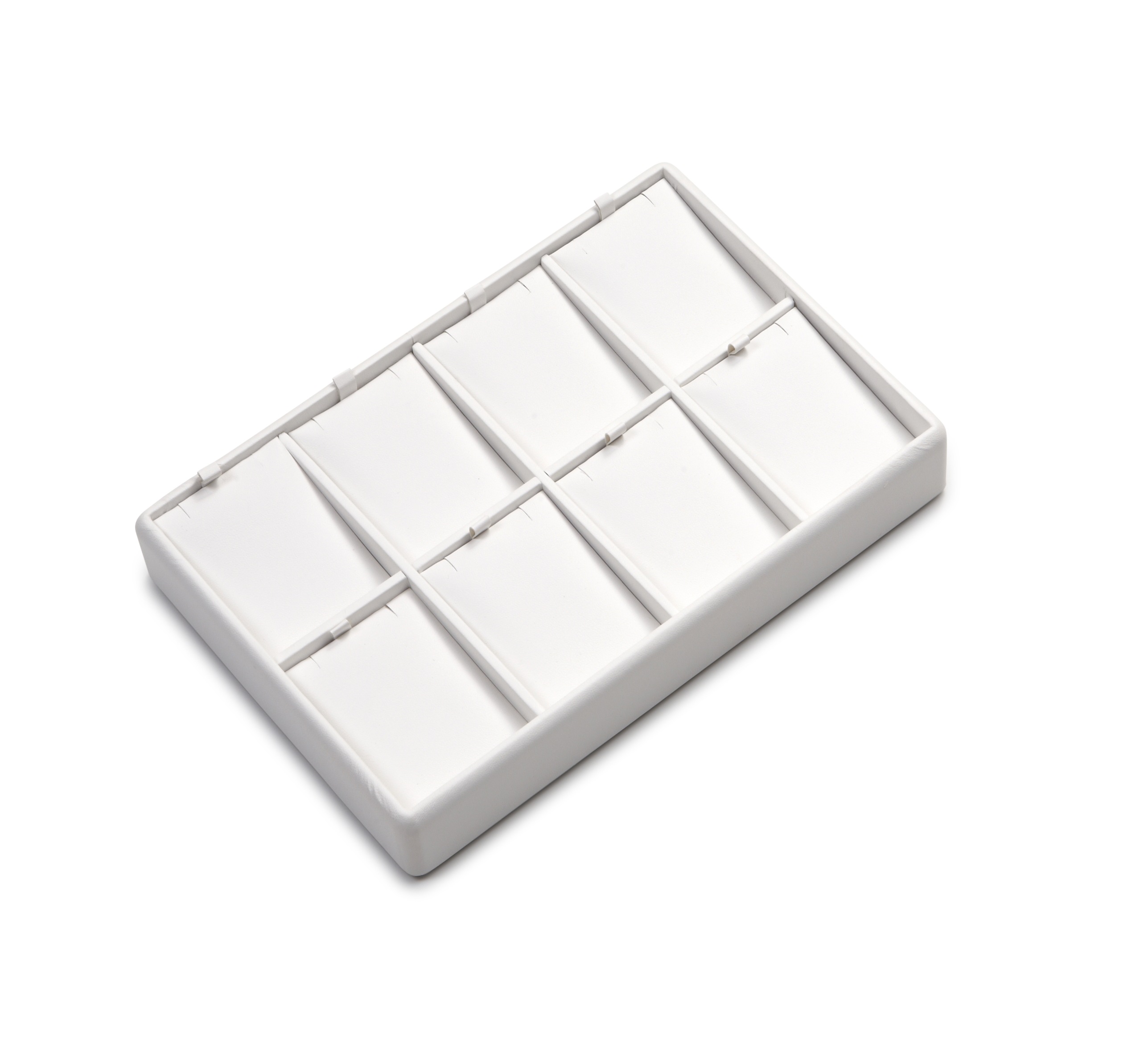 White Leatherette 8 Pendant Tray