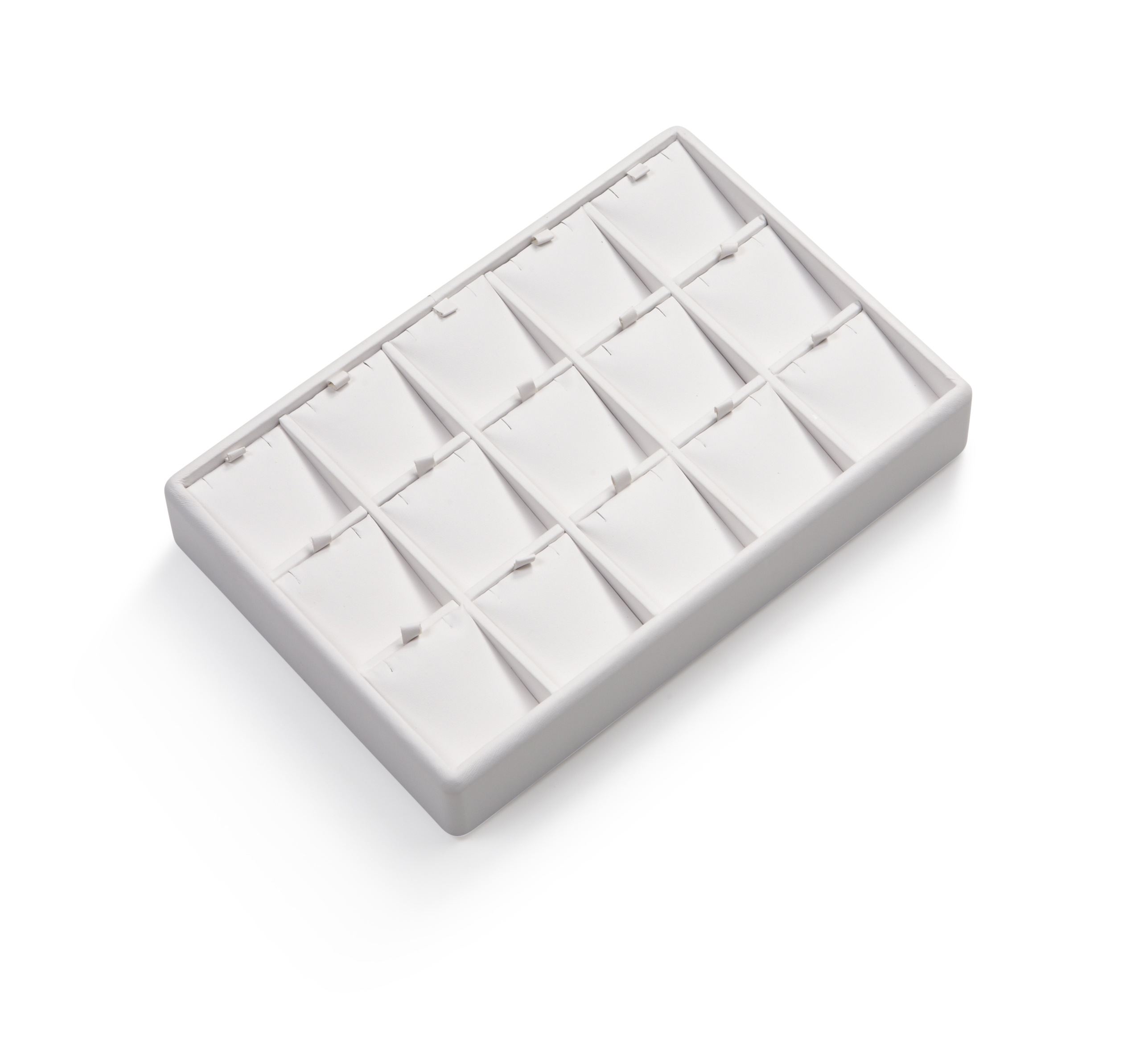 White Leatherette 15 Pendant Tray