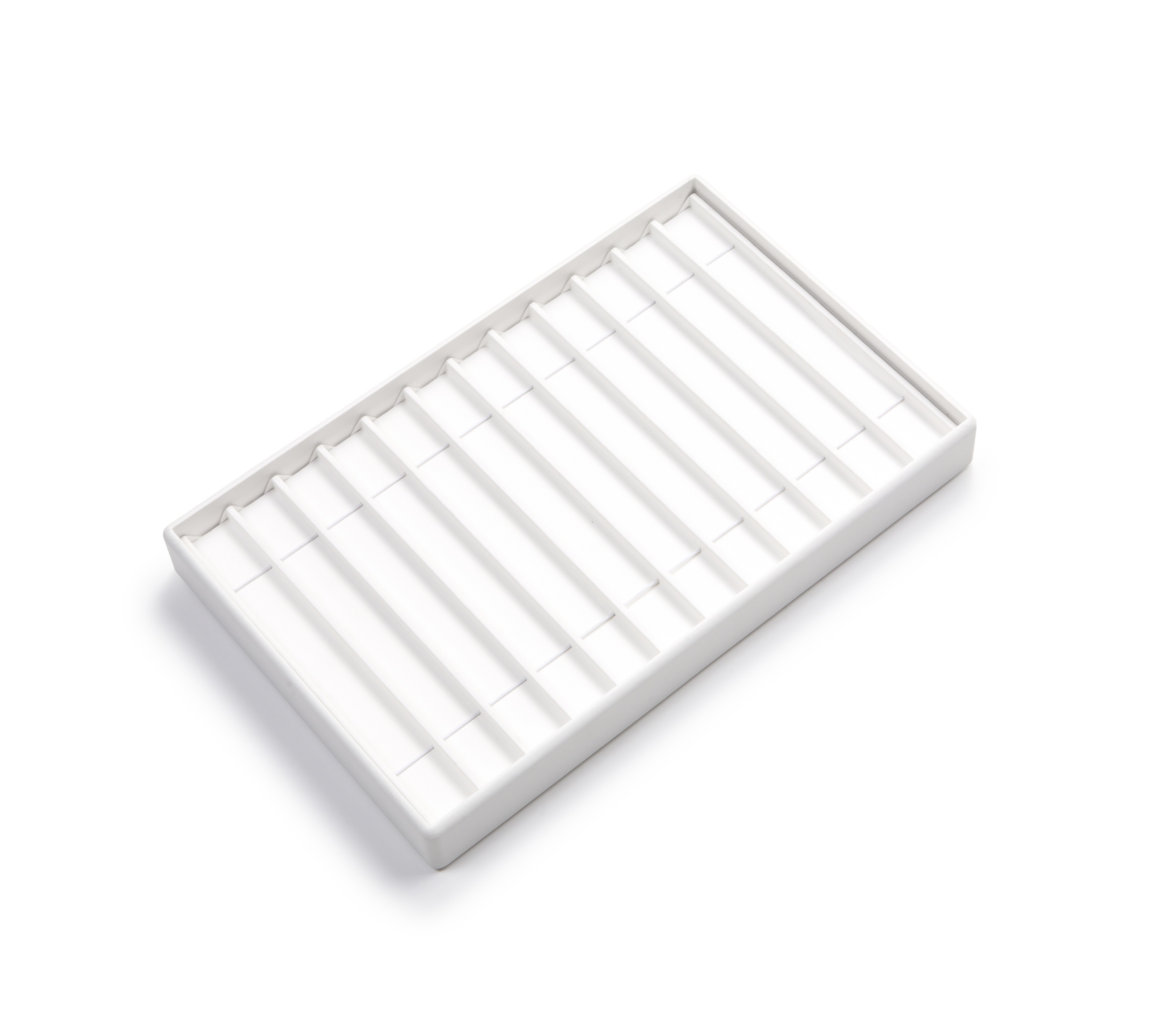 White Leatherette 12 Bracelet Tray