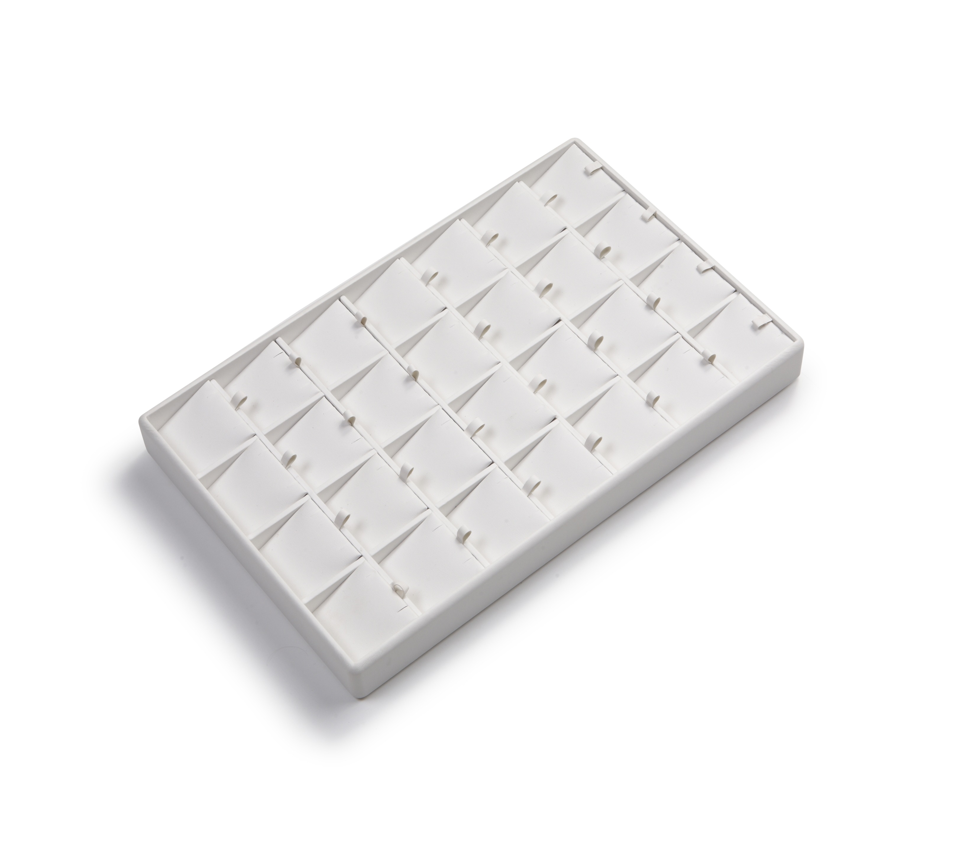 White Leatherette 28 Pendant Tray