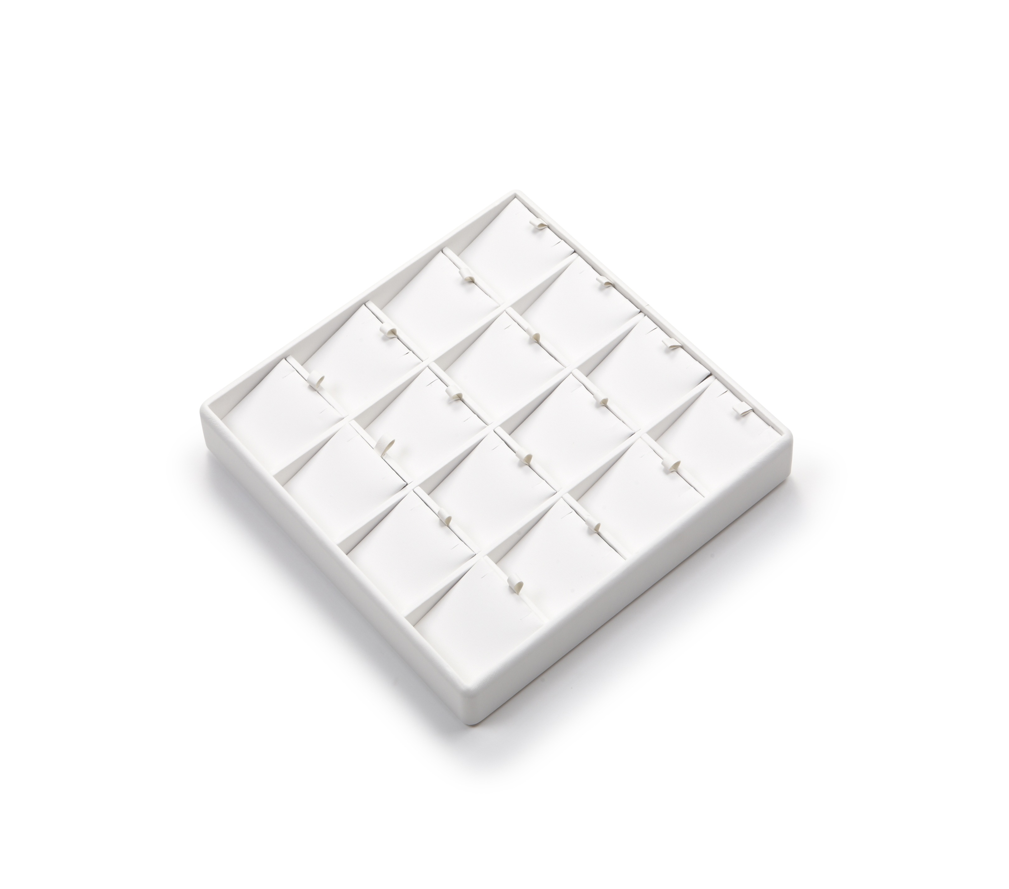 White Leatherette 16 Pendant Tray