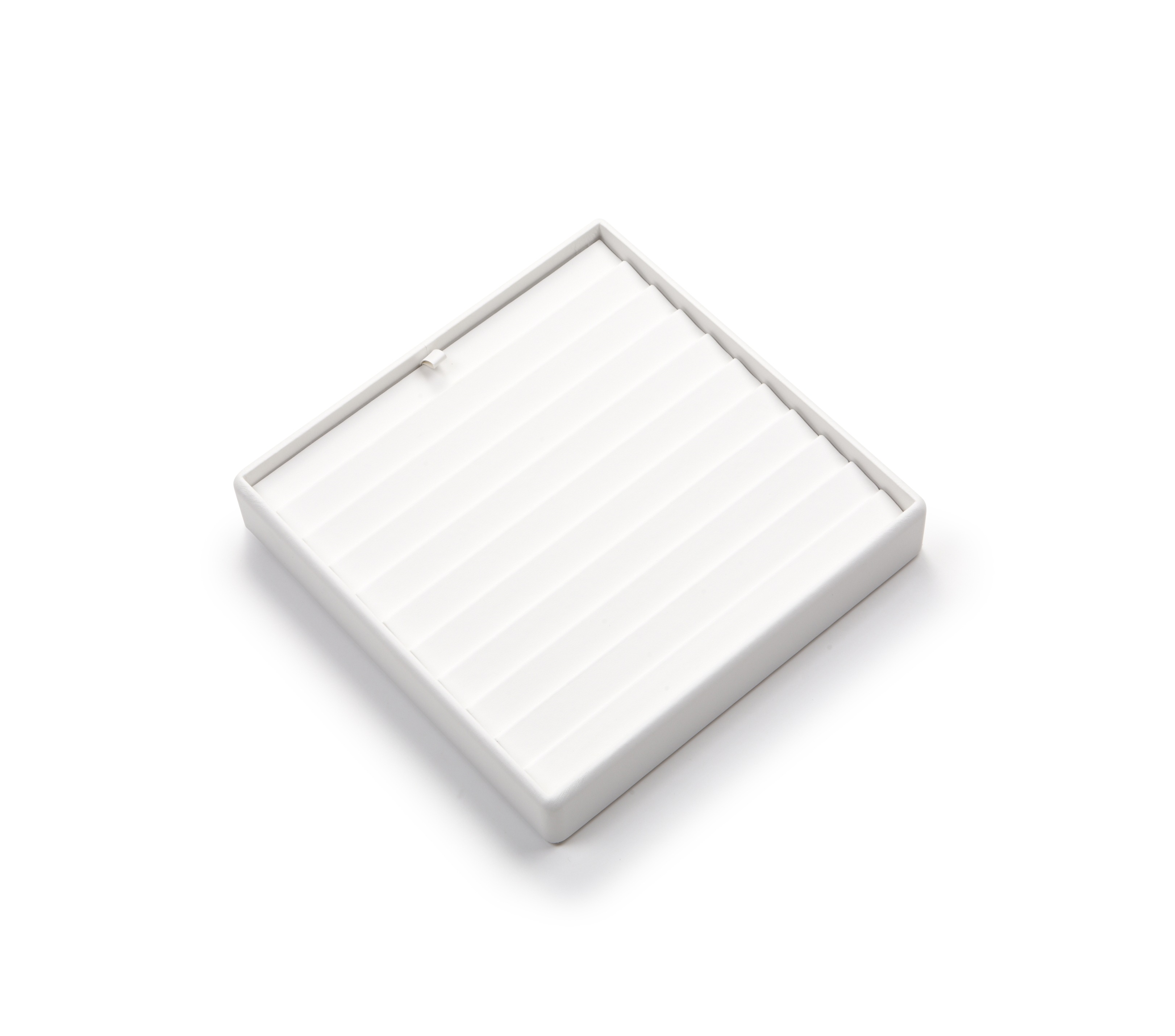 White Leatherette 10 Bracelet Tray
