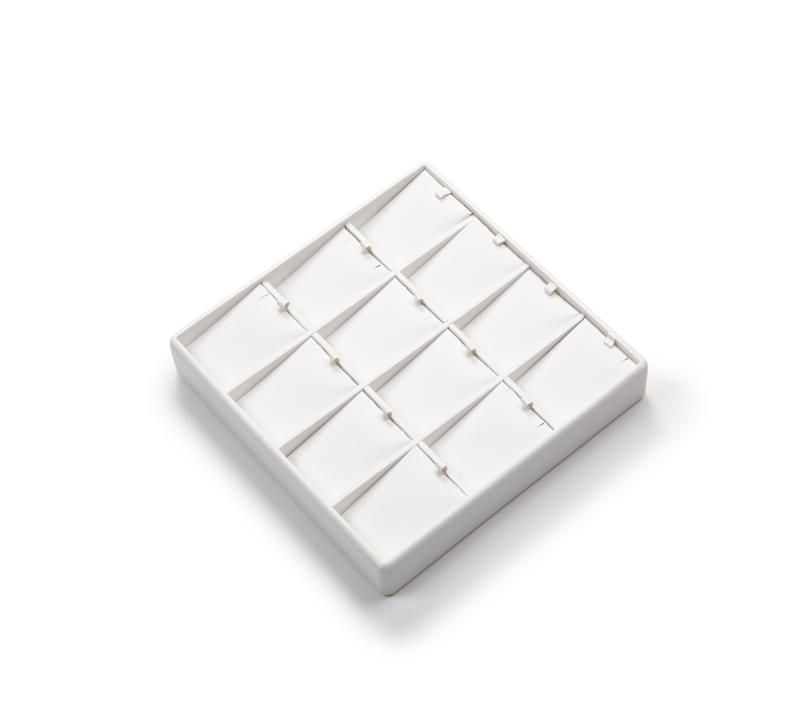 White Leatherette 12 Pendant Tray