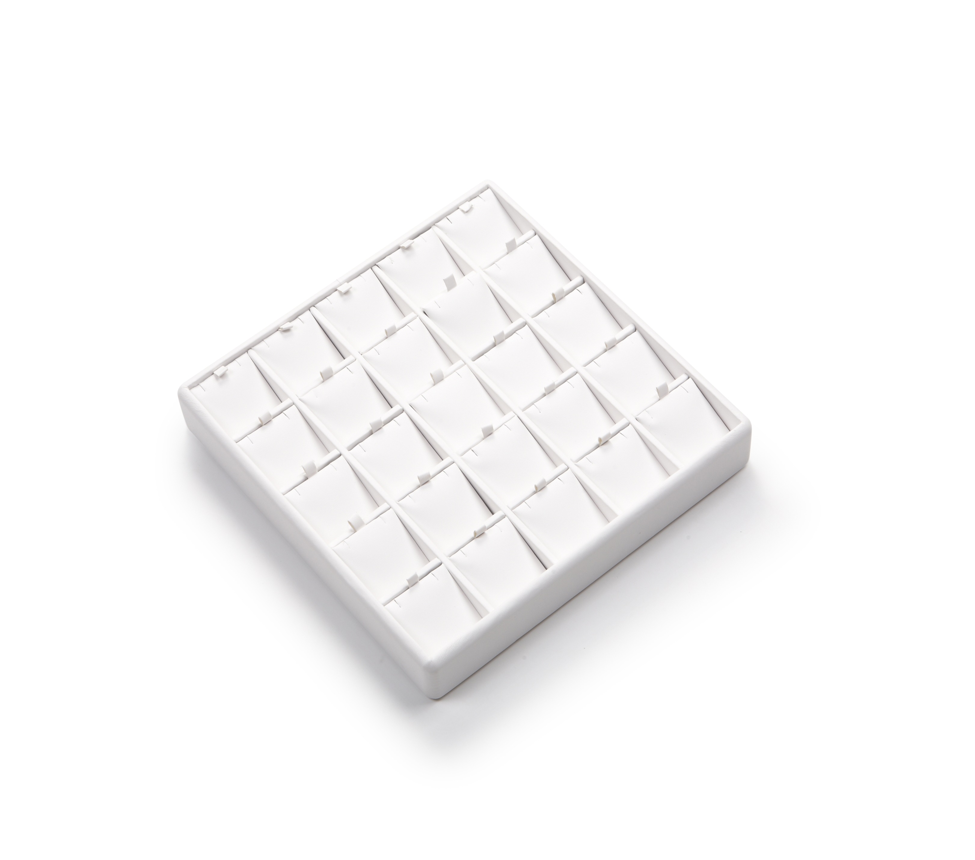 White Leatherette 25 Pendant Tray