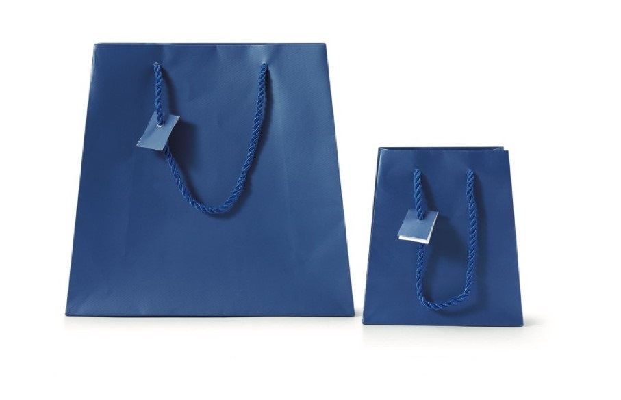 Navy Blue Matte Laminated Tote Bag(Small)