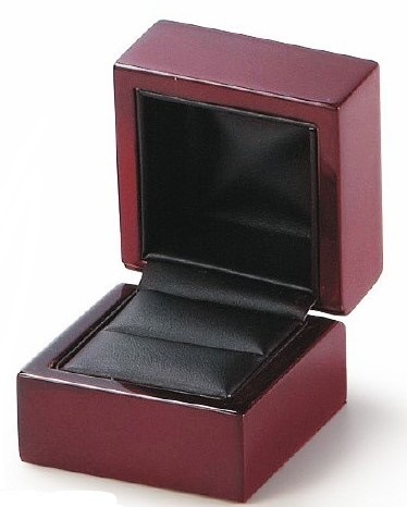Mahogany Wood Ring Box