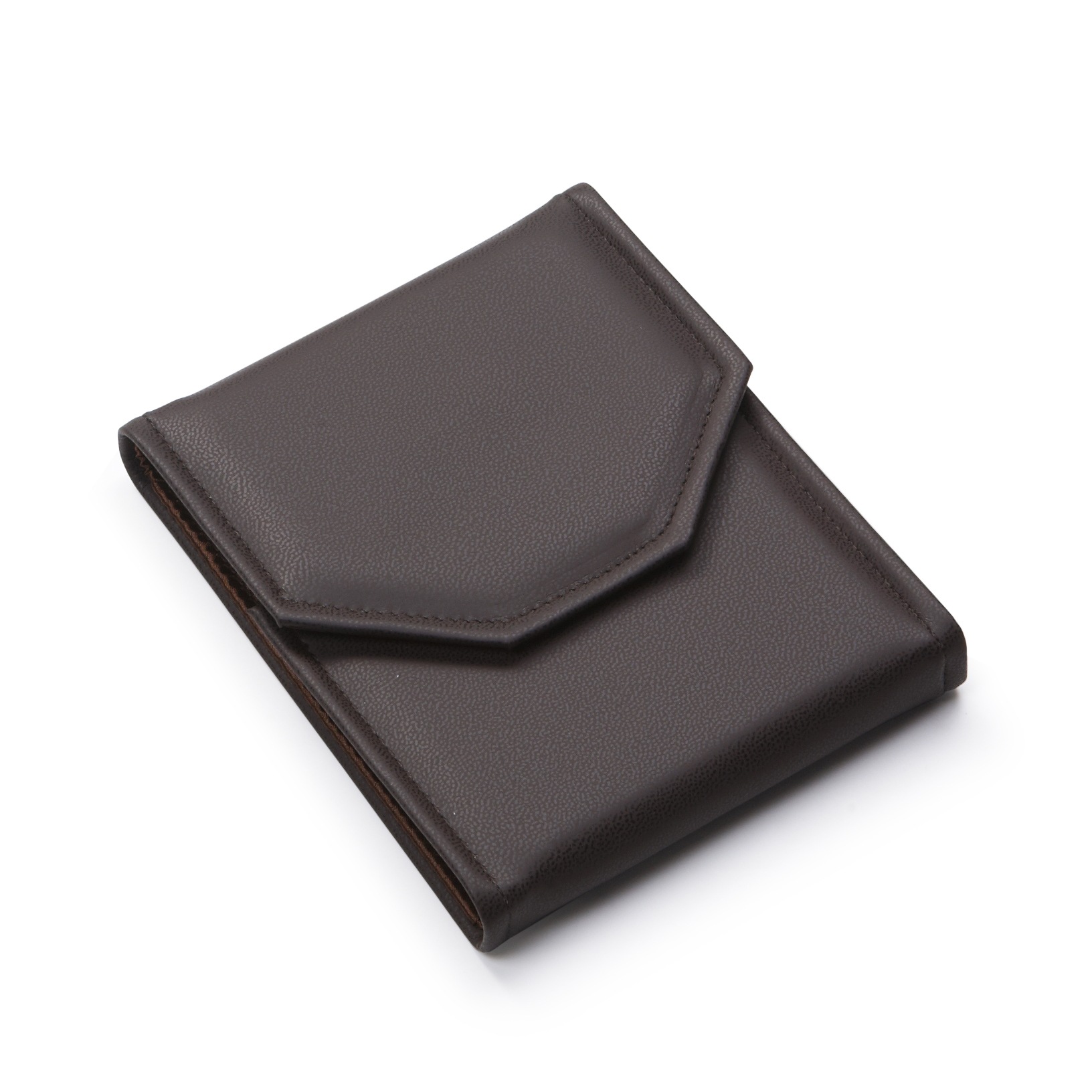 Chocolate Leatherette Small Pearl Folder