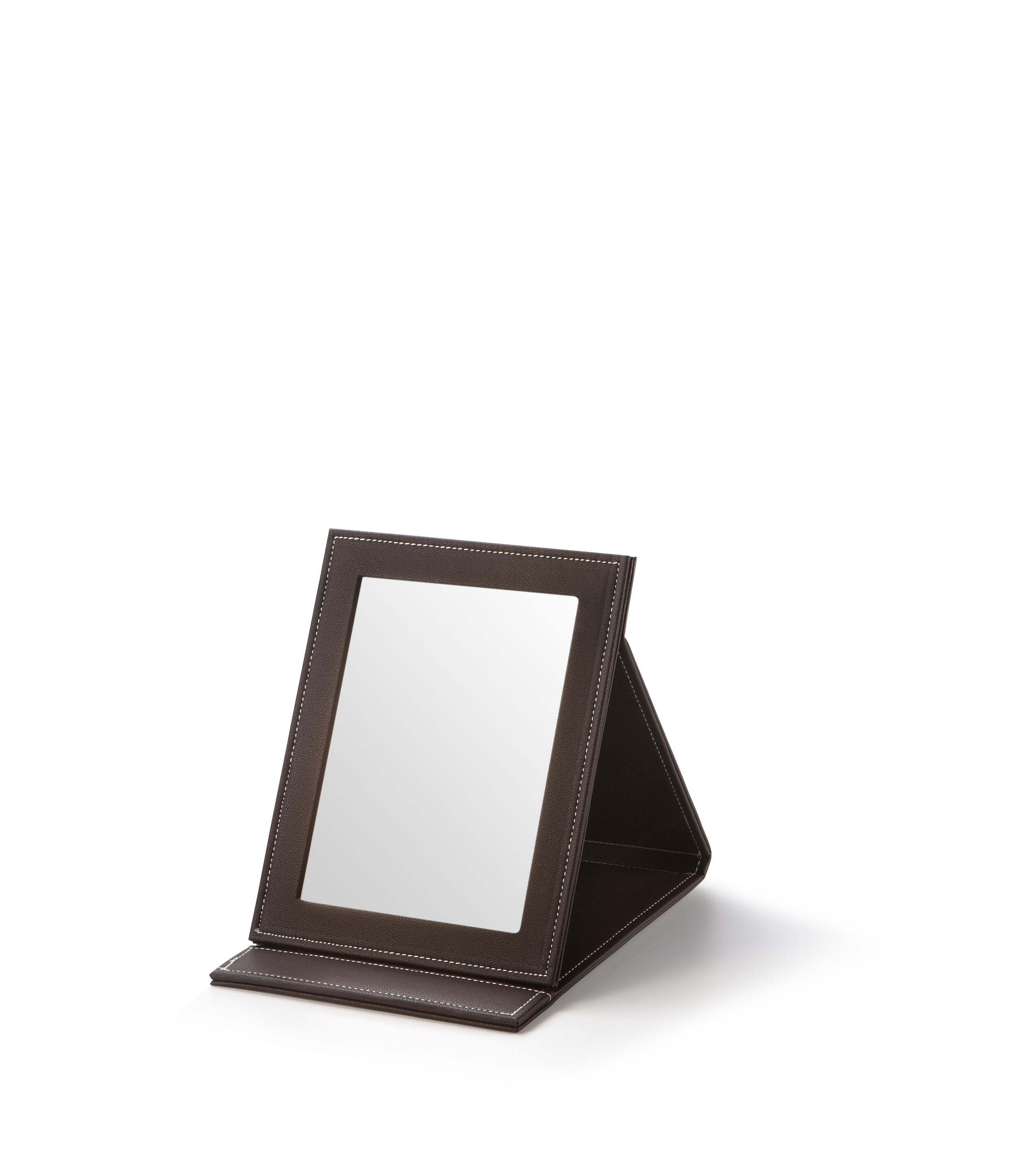 Chocolate Small Rectangle Foldable Mirror