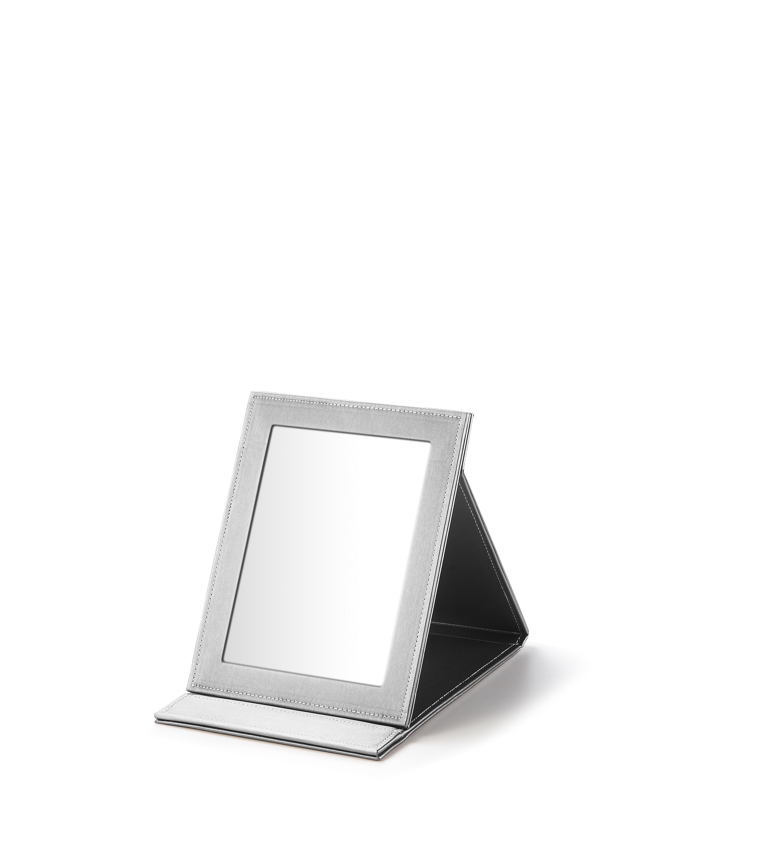 Silver Gray Small Rectangle Foldable Mirror