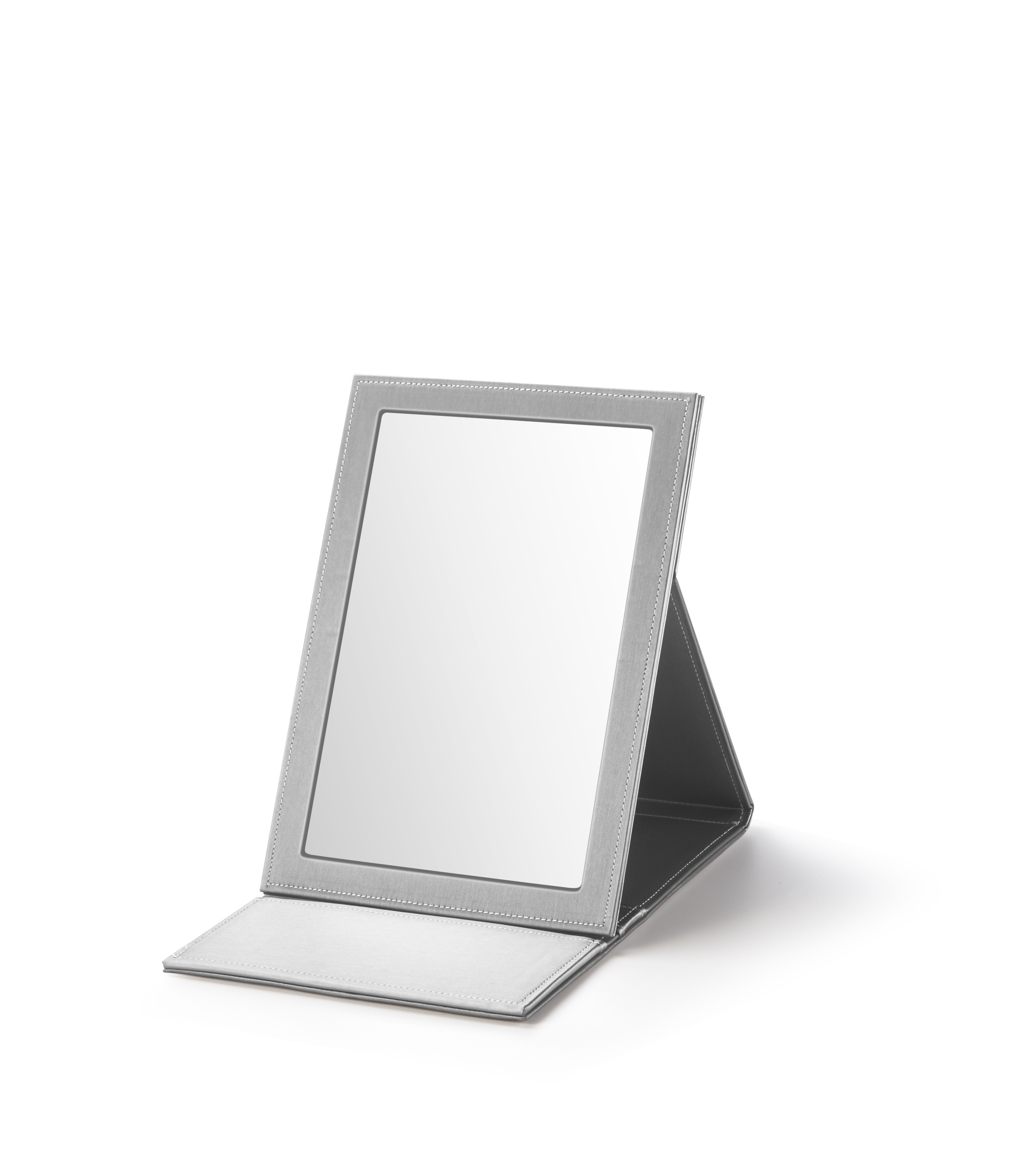 Silver Gray Large Rectangle Foldable Mirror