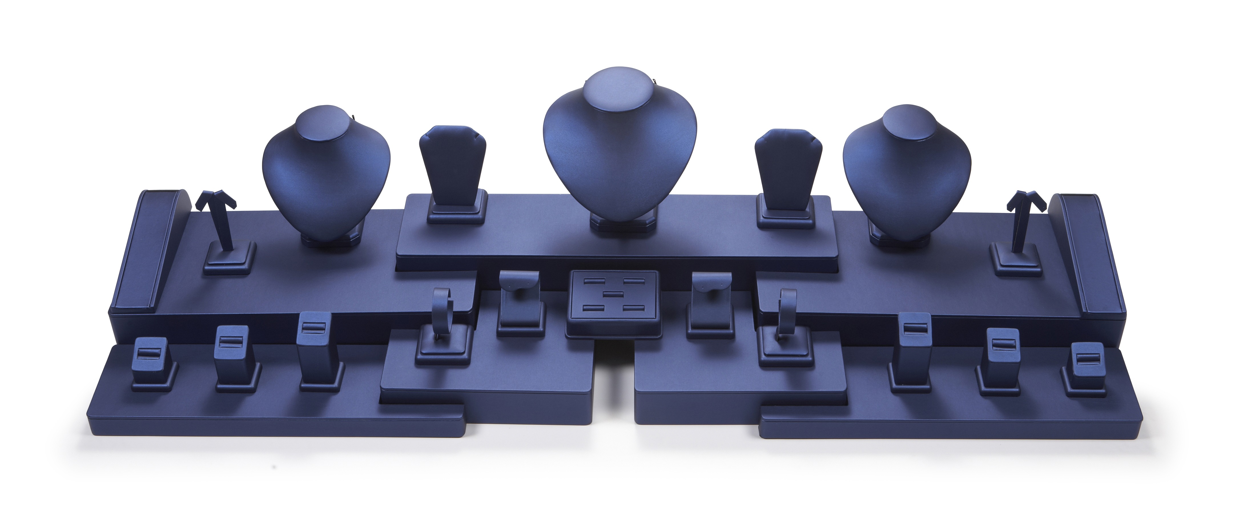 Navy Leatherette Showcase Display Set