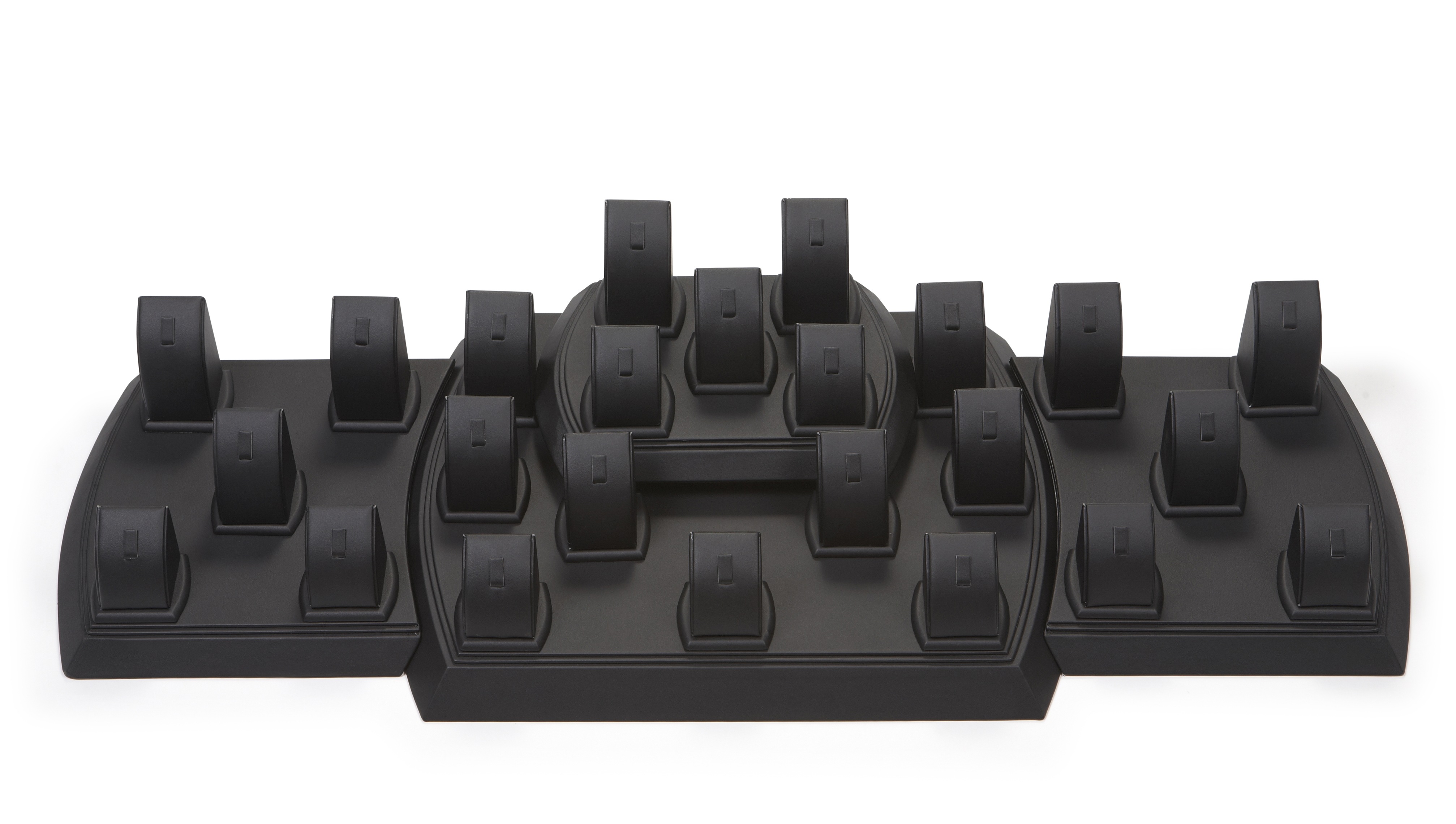 Black Leatherette Showcase Display Set