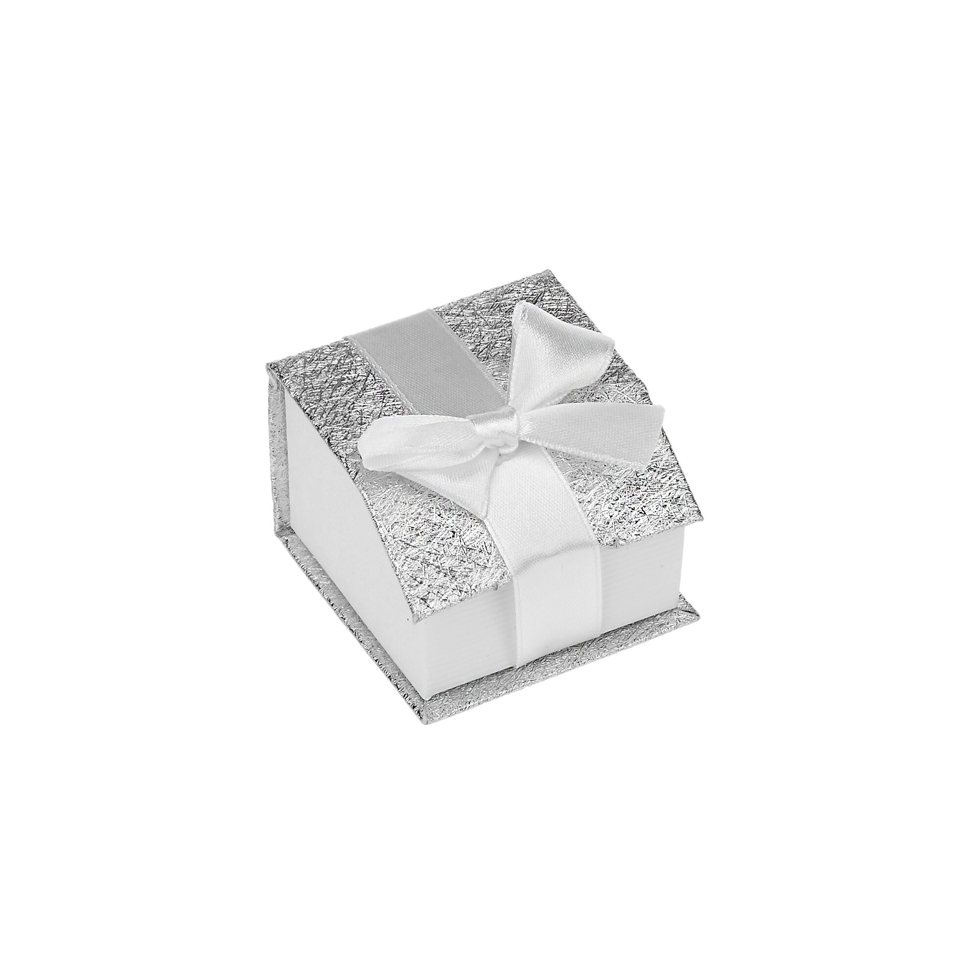 High Quality Paper Ring Box with Satin Bow Magnetic Closure