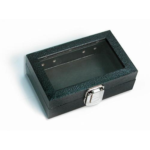 Glass Top Wood Box, Hinged with Latch