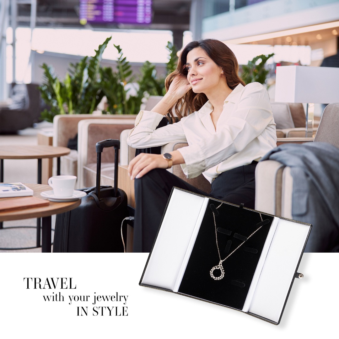 Novel Box Ring Earring Necklace Bracelet Combo Jewelry Box In Black