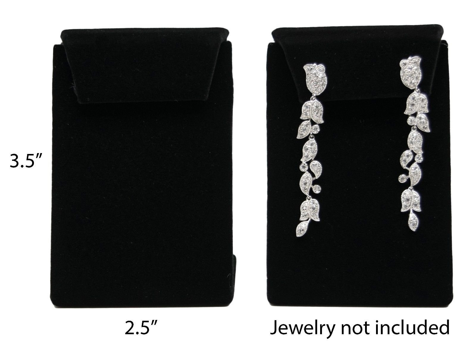 Novel Box™ Leaning Drop Earring Jewelry Display Stand 3.5X2.5" In Black