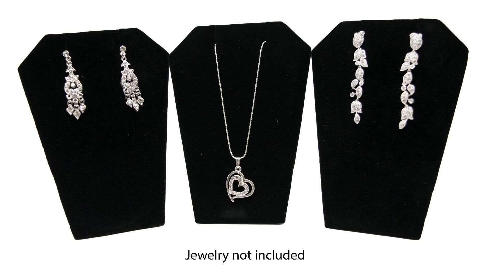 Black Velvet Leaning Earring/Pendant Jewelry Display Stand