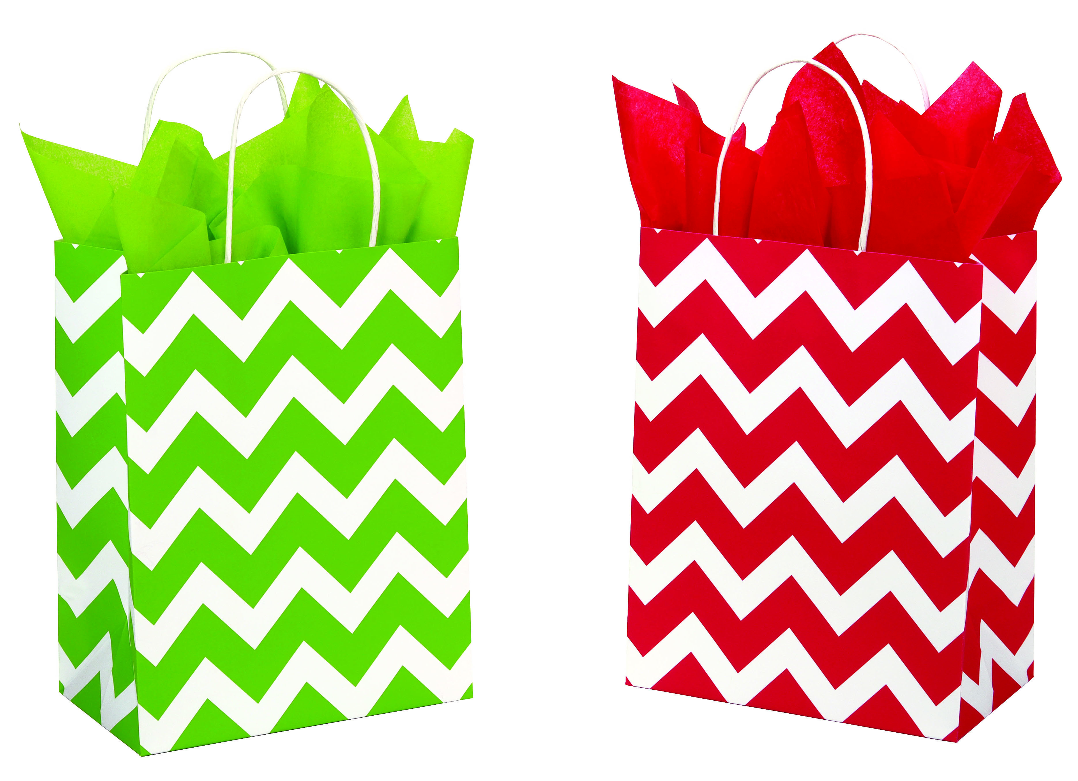 Graphic Kraft Paper Shoppers