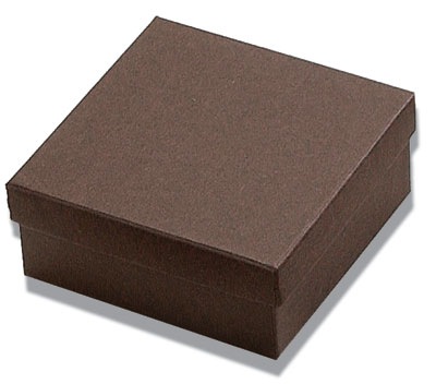 Chocolate  Kraft Paper Cotton Filled Boxes (x100)