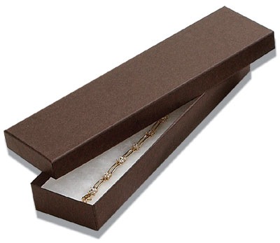 Chocolate  Kraft Paper Cotton Filled Boxes (x100)