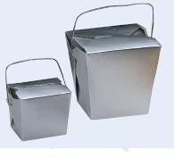 Silver Take Out Box 4 x 3 1/2 x 4