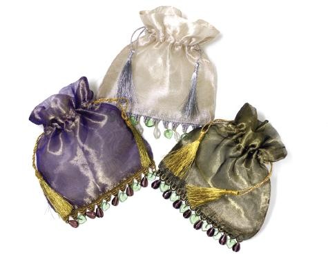 Metallic Beaded Bags 7 x 9