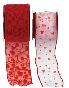 Heart Ribbon w/wire edges