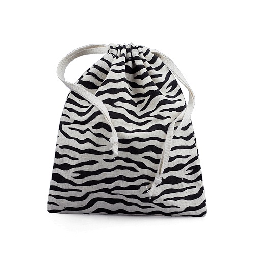 Zebra Print Cotton Pouches