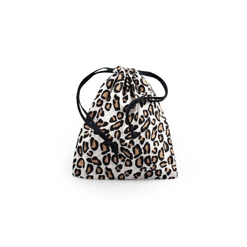 Leopard Print Cotton Pouches