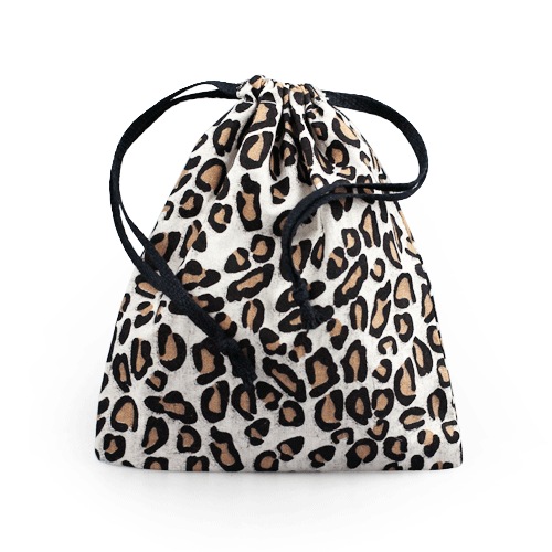 Leopard Print Cotton Pouches