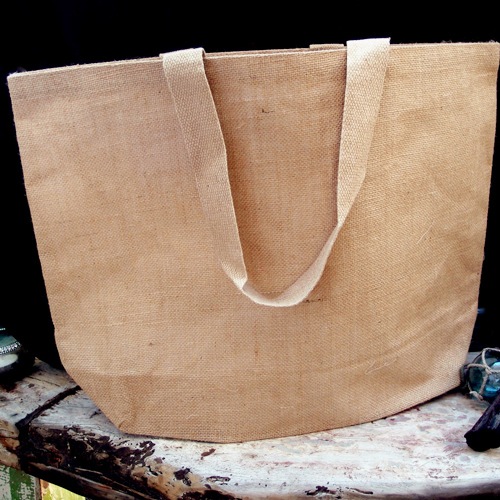 Burlap Beach Bag