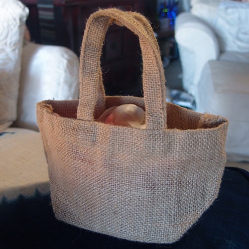 Mini Burlap Jute Tote