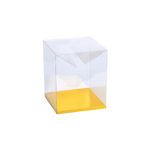 Clear Boxes with Gold Bottom & Flower Top