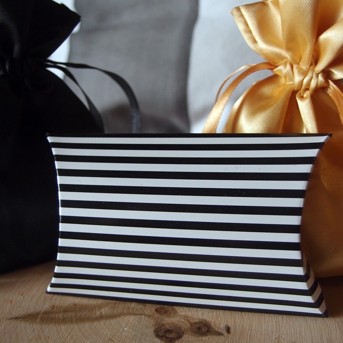 Striped Paper Pillow Boxes