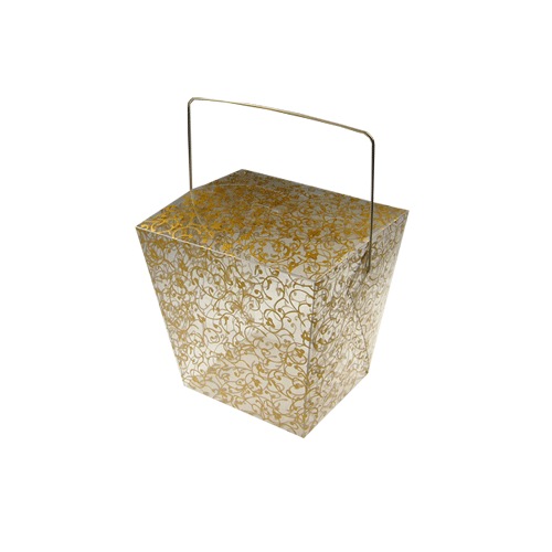 Clear Take Out Boxes with Floral Print