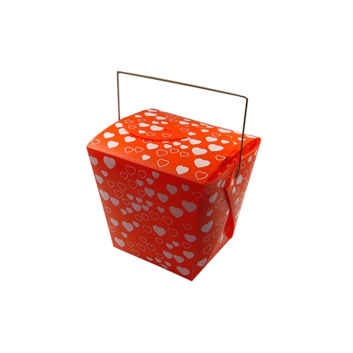 Heart Print Take Out Boxes