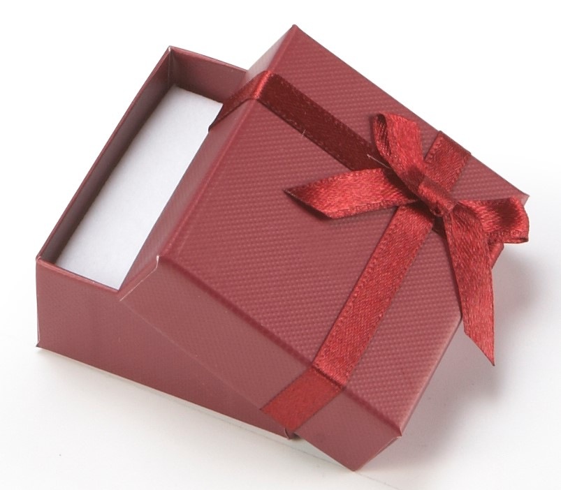 Cardboard Stud Earring Box with a Bow.