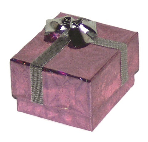 Shiny Cardboard Ring Box with a Bow
