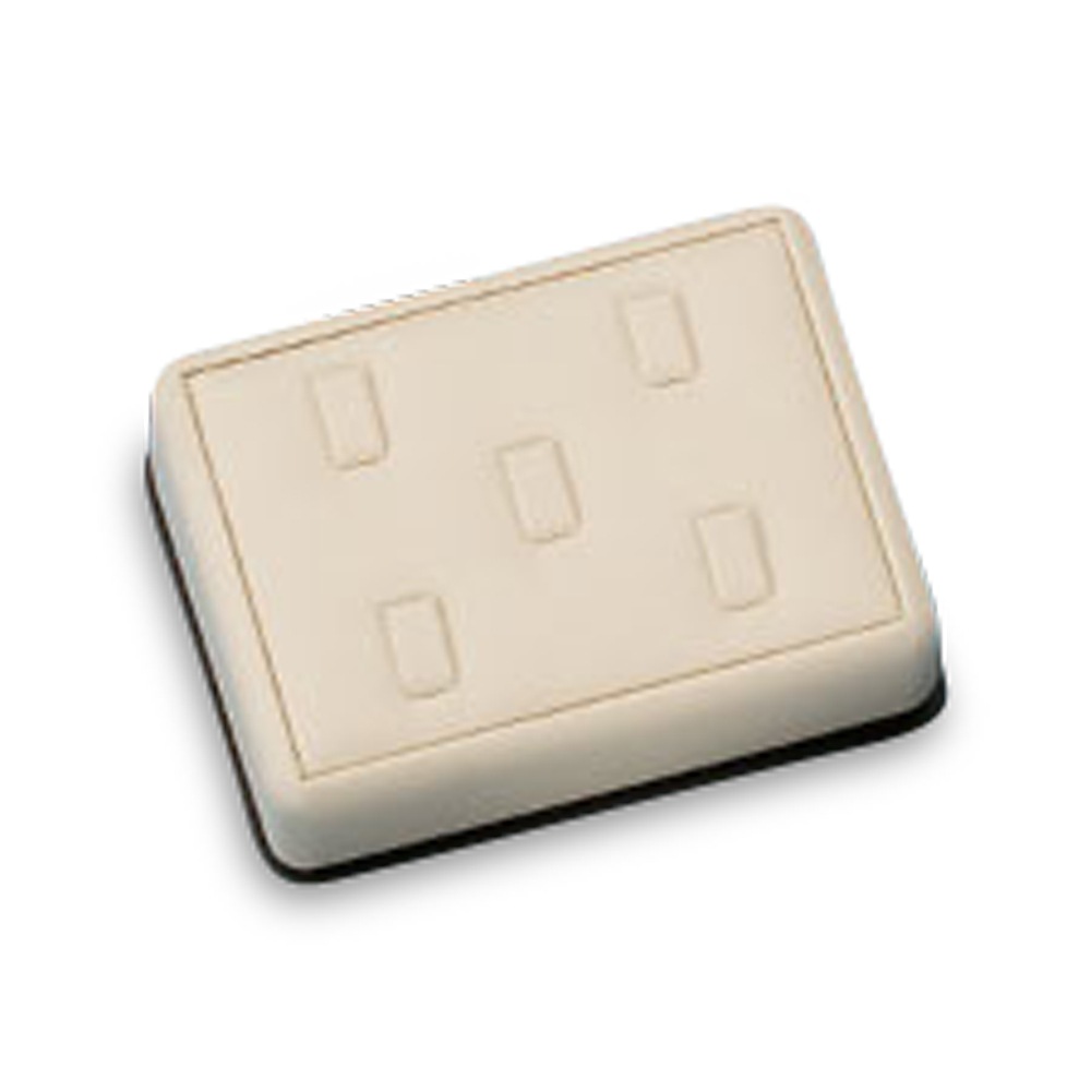 Chocolate/Beige Leatherette 5 Clip Ring Stand