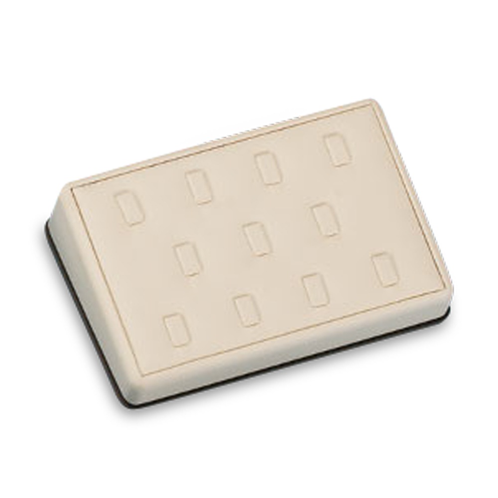 Chocolate/Beige Leatherette 11 Clip Ring Stand