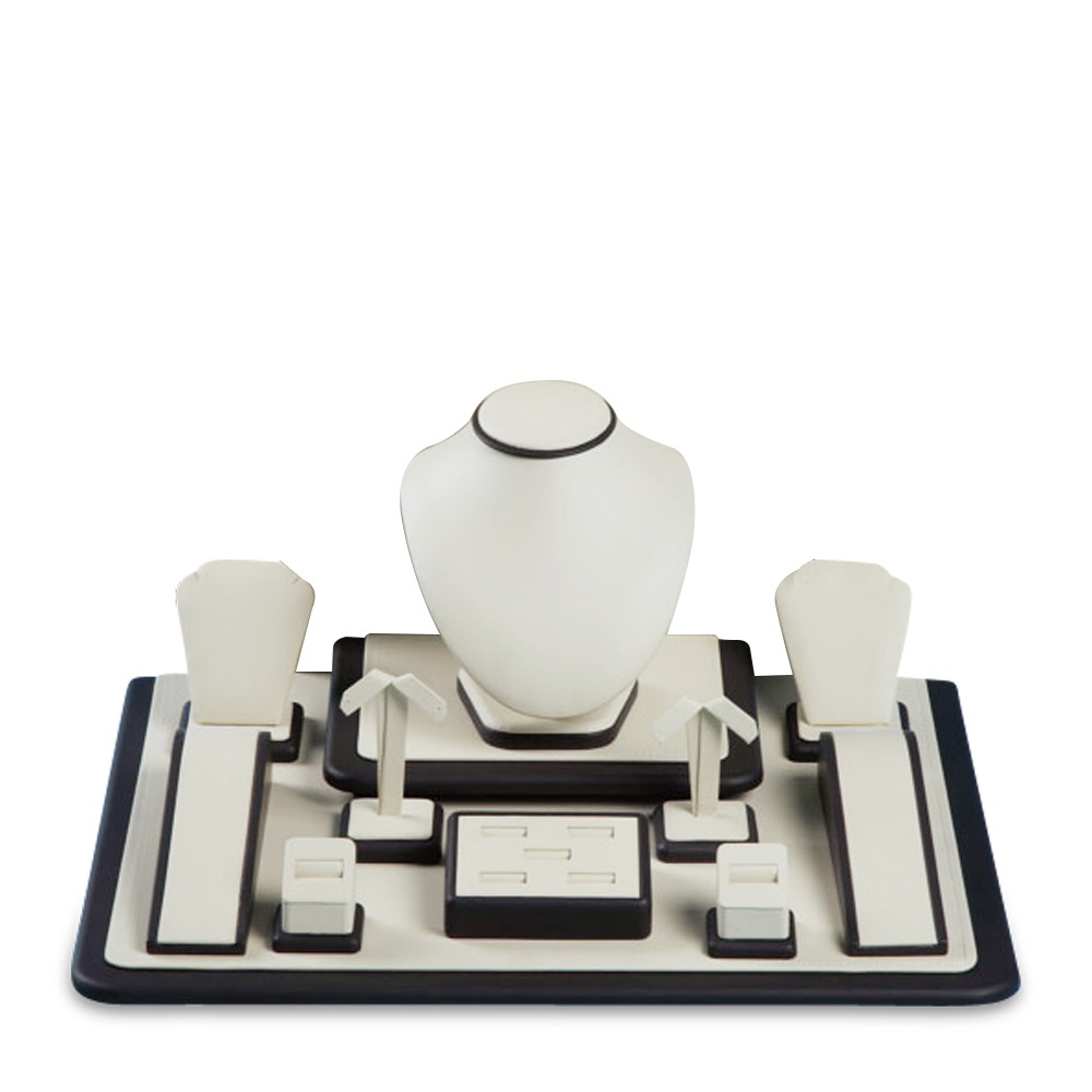 Chocolate/Beige Leatherette Window Display