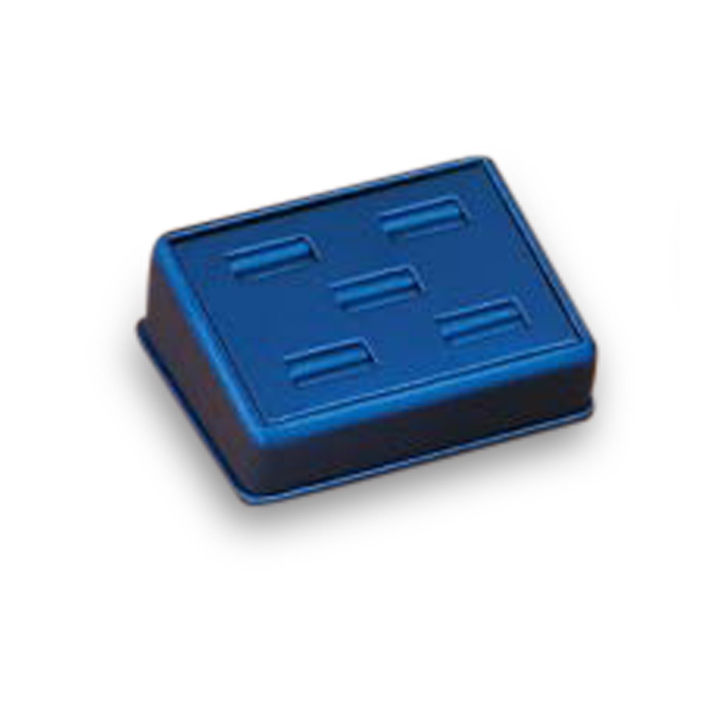 Navy Blue Leatherette 5 Ring Slot Stand
