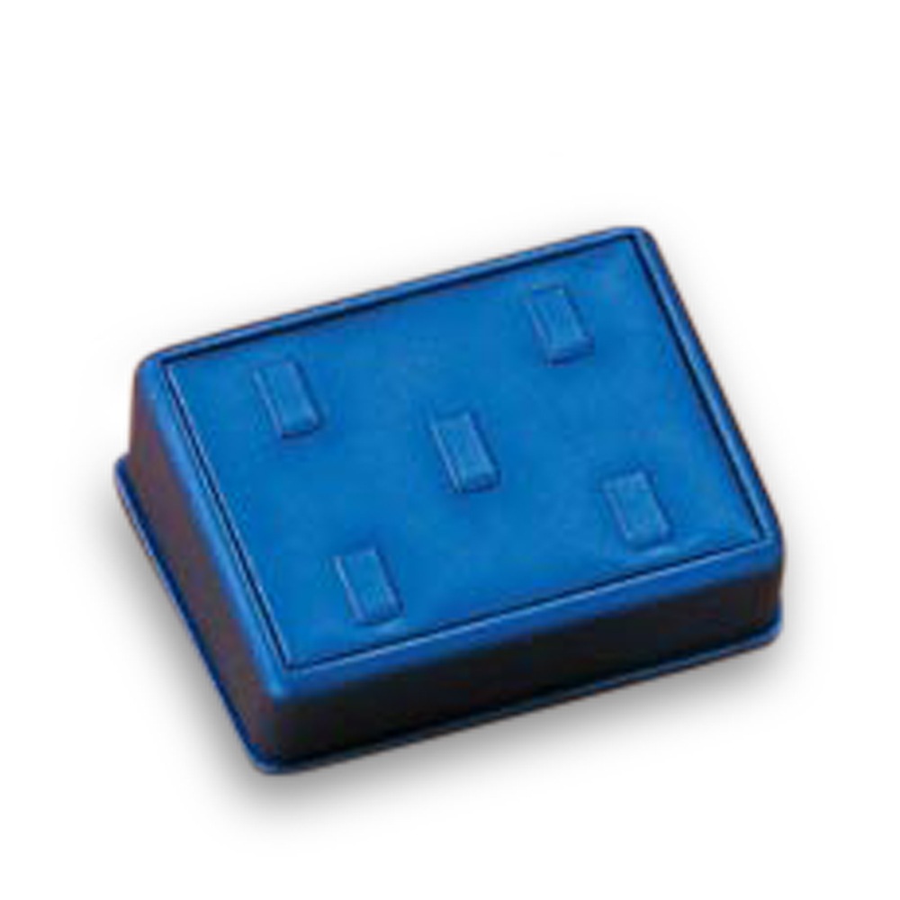 Navy Blue Leatherette 5 Clip Ring Stand