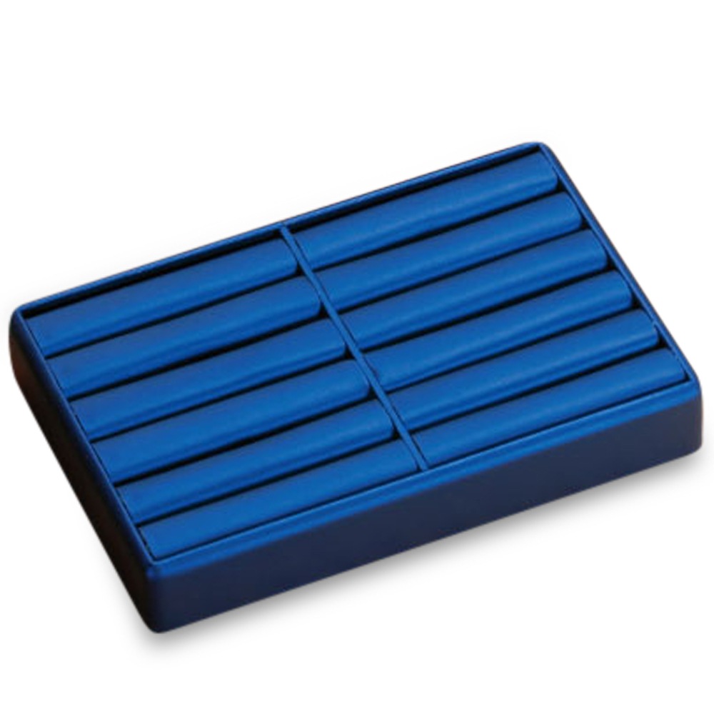 Navy Blue Leatherette 10 Bangle Tray