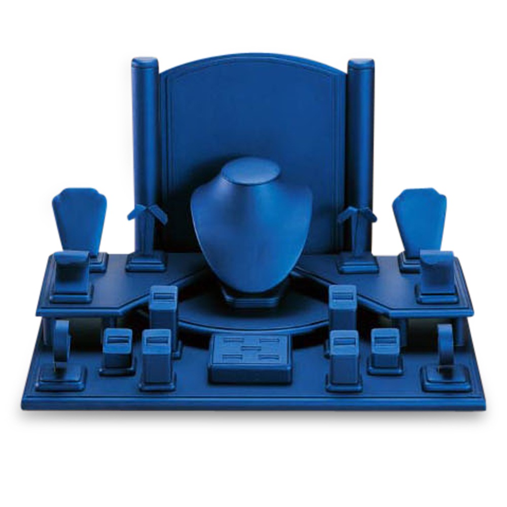 Blue Leatherette Window Display